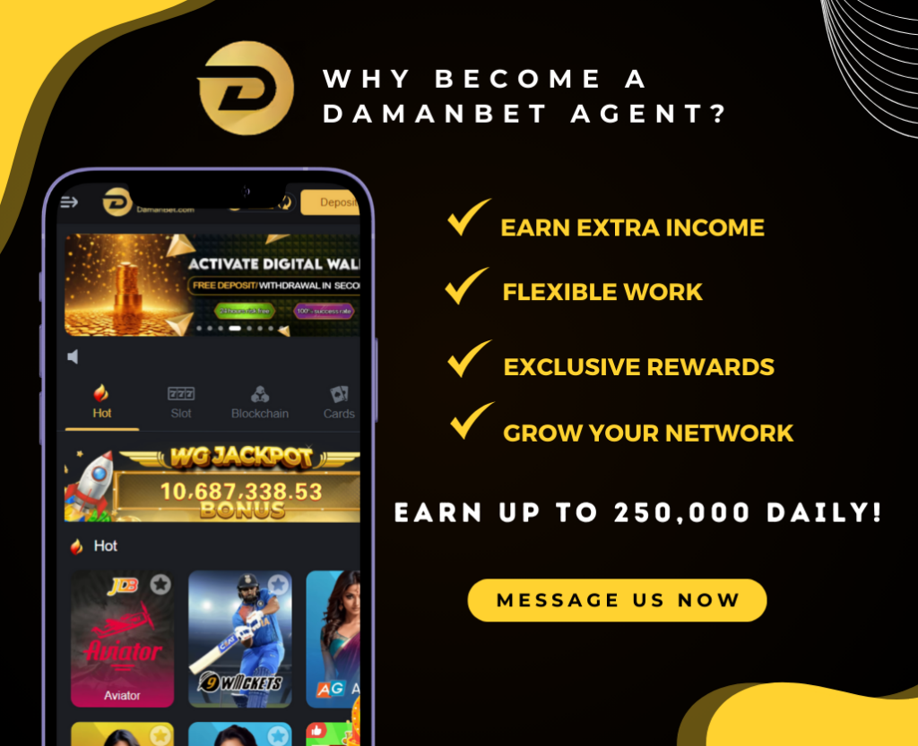 Become a Damanbet Agent infographics - earning opportunities