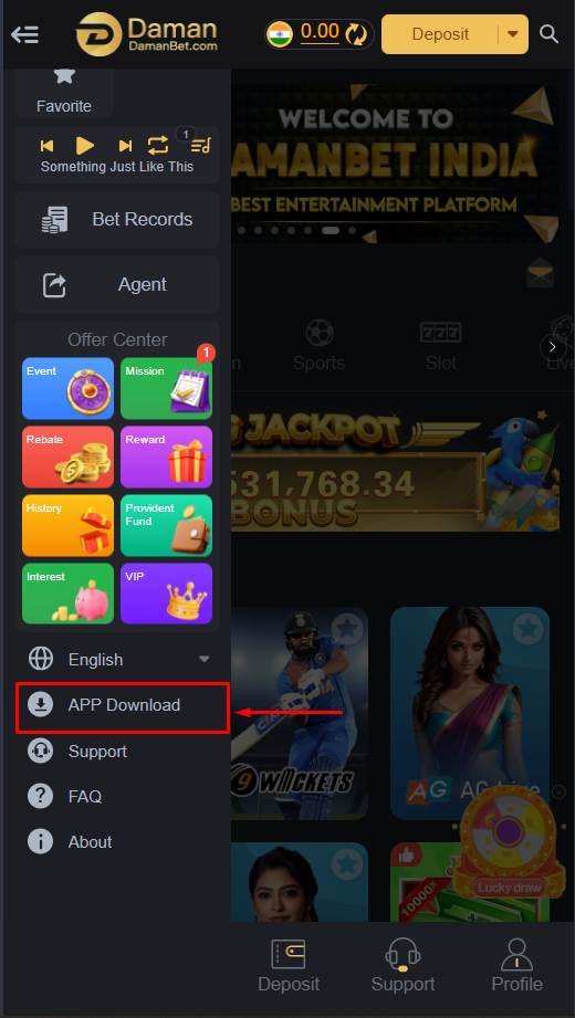 damanbet app download