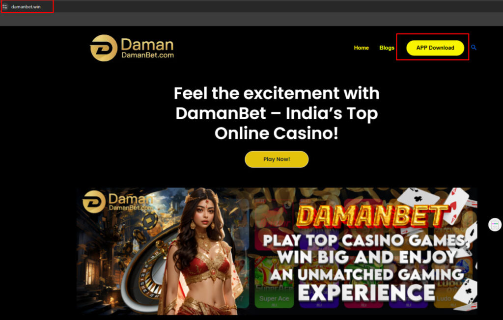 A picture of a chart where the official website of Damanbet is shown for the Damanbet account.